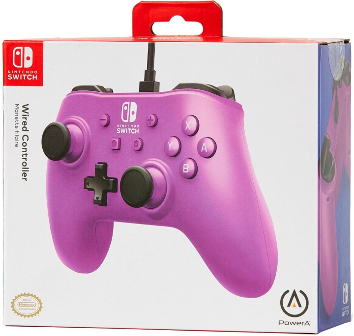 Powera Wired Controller Grape Purple i gruppen HJEMMEELEKTRONIK / Spilkonsoller og tilbehør / Nintendo Switch hos TP E-commerce Nordic AB (C85929)