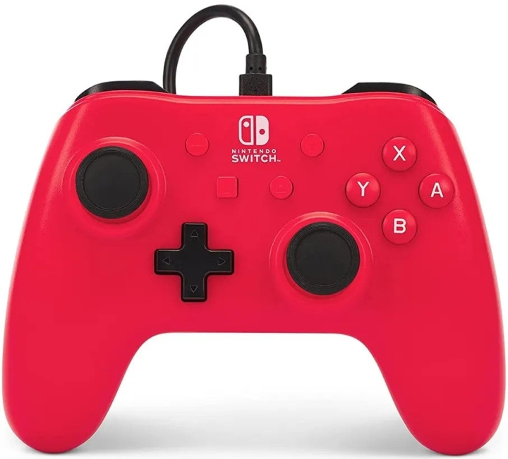 Powera Wired Controller Raspberry Red i gruppen HJEMMEELEKTRONIK / Spilkonsoller og tilbehør / Nintendo Switch hos TP E-commerce Nordic AB (C85930)