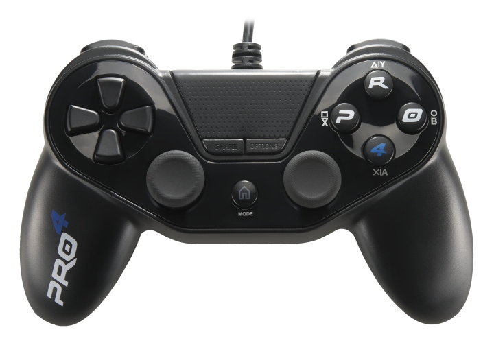 SuBsonic PS4 Pro4 Controller med ledning, sort i gruppen HJEMMEELEKTRONIK / Spilkonsoller og tilbehør / Sony PlayStation 4 hos TP E-commerce Nordic AB (C85961)