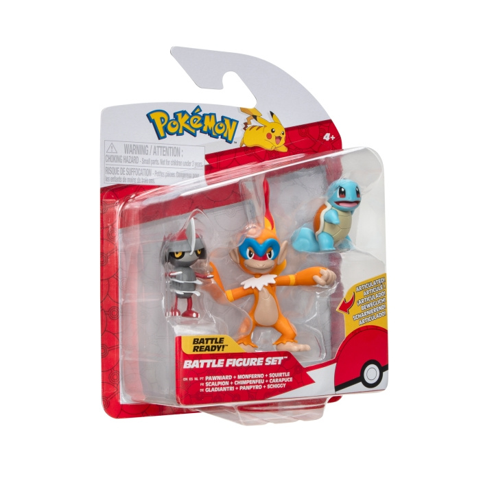 Pokémon Battle Figure 3 Pk - Pawnirad, Squirtle (PKW3058) i gruppen LEGETØJ, BØRN & BABY / Legetøj / Figurer, miniaturer og tilbehør hos TP E-commerce Nordic AB (C85989)