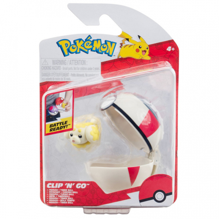 Pokémon Clip N Go - Fidough og Timer Ball (PKW3625) i gruppen LEGETØJ, BØRN & BABY / Legetøj / Legetøj hos TP E-commerce Nordic AB (C85994)