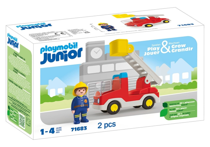 Playmobil JUNIOR: Brandbil med stigeenhed (71683) i gruppen LEGETØJ, BØRN & BABY / Legetøj / Legetøj hos TP E-commerce Nordic AB (C86048)