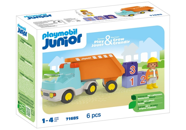 Playmobil JUNIOR: Dump truck (71685) i gruppen LEGETØJ, BØRN & BABY / Legetøj / Legesæt hos TP E-commerce Nordic AB (C86050)