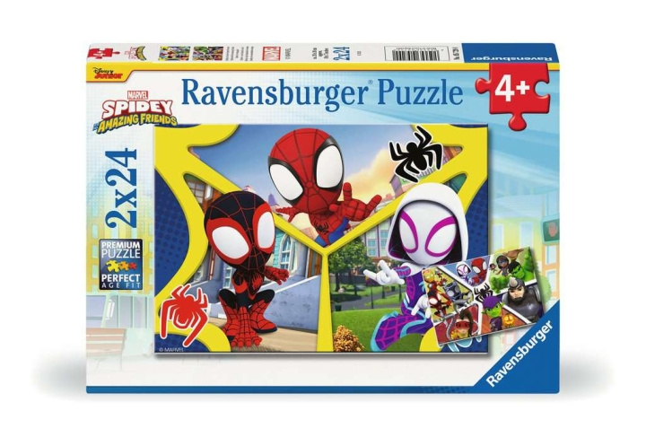 Ravensburger Puslespil Spidey og fantastiske venner 2x24p i gruppen LEGETØJ, BØRN & BABY / Legetøj / Puslespil hos TP E-commerce Nordic AB (C86087)