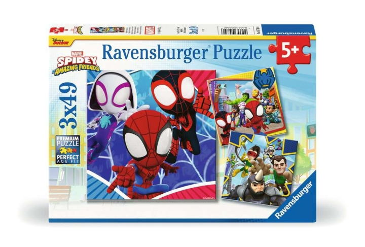 Ravensburger Puslespil Spideys eventyr 3x49p i gruppen LEGETØJ, BØRN & BABY / Legetøj / Puslespil hos TP E-commerce Nordic AB (C86089)