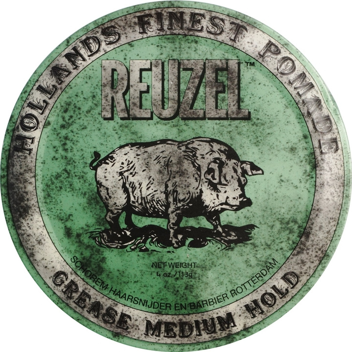 Reuzel Green Grease Medium Hold Pomade 113 ml i gruppen SKØNHED & HELSE / Hår og styling / Hår styling / Pomade hos TP E-commerce Nordic AB (C86159)