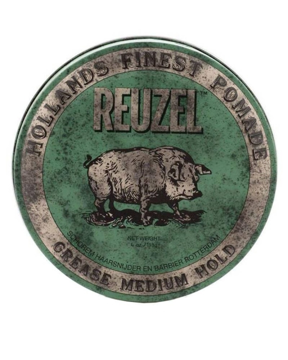 Reuzel Green Grease Medium Hold Pomade 340 ml i gruppen SKØNHED & HELSE / Hår og styling / Hår styling / Pomade hos TP E-commerce Nordic AB (C86160)