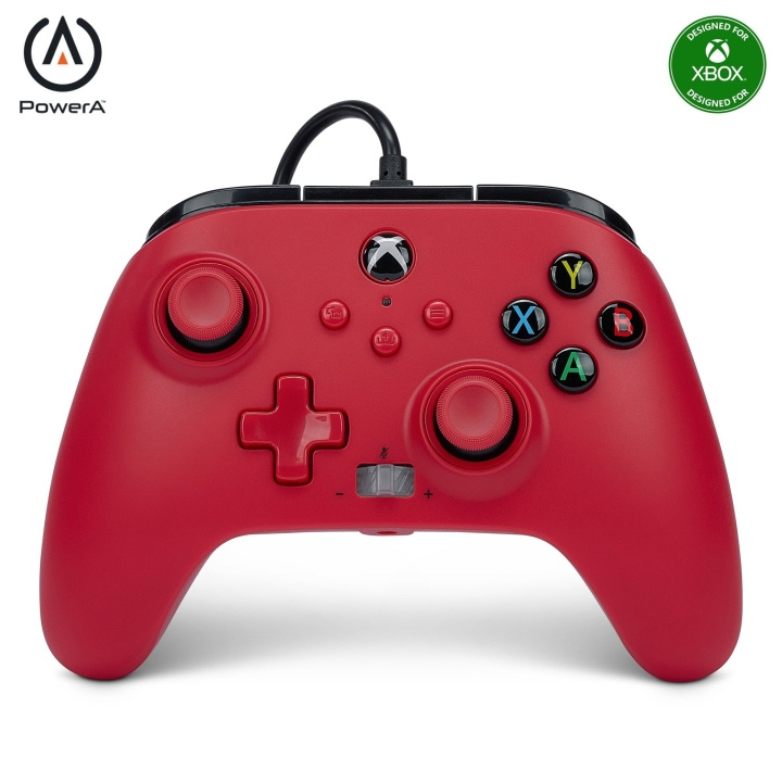 PowerA Enhanced Wired Controller - Xbox Series X/S - Artisan Red i gruppen HJEMMEELEKTRONIK / Spilkonsoller og tilbehør / Xbox hos TP E-commerce Nordic AB (C86207)