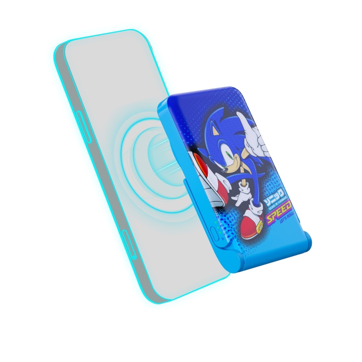 OTL Sonic the Hedgehog trådløs magnetisk powerbank i gruppen SMARTPHONES & TABLETS / Opladere og kabler / Powerbanks hos TP E-commerce Nordic AB (C86274)