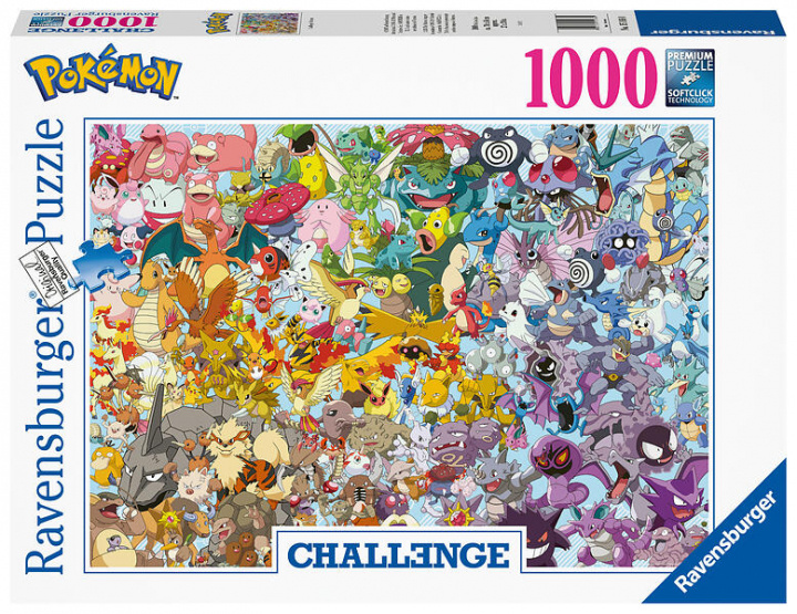 Ravensburger Challenge Pokémon 1000p - (12000460) i gruppen SPORT, FRITID & HOBBY / Hobby / Puslespil hos TP E-commerce Nordic AB (C86303)