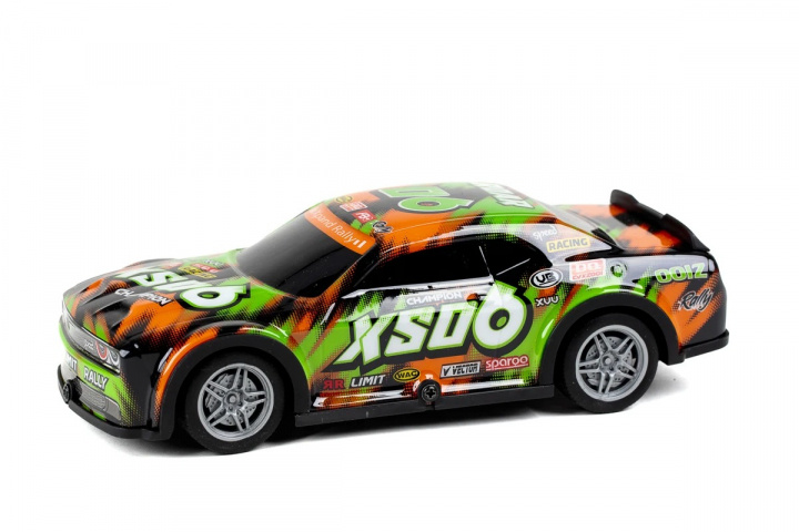 TEC-TOY Roar SXO6 m/lys R/C 1:22, 27MHz - Grøn/Orange (471254) i gruppen LEGETØJ, BØRN & BABY / Radiostyrede / Radiostyrede biler hos TP E-commerce Nordic AB (C86316)