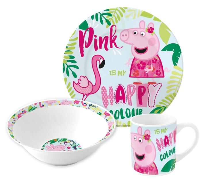 Peppa Pig Stor - 3 stk. Peppa Pig Gavesæt - (20165) i gruppen LEGETØJ, BØRN & BABY / Mad & Drikke / Børnebestik og tallerkener hos TP E-commerce Nordic AB (C86374)