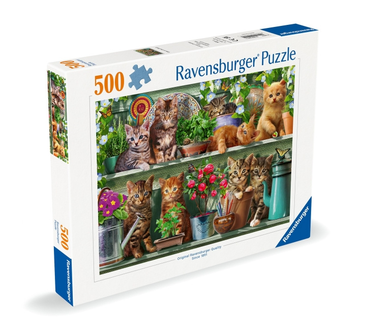 Ravensburger Puslespil Katte på hylden 500p (12000205) i gruppen LEGETØJ, BØRN & BABY / Legetøj / Puslespil hos TP E-commerce Nordic AB (C86408)