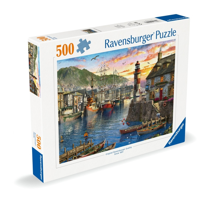 Ravensburger Puslespil Solopgang ved havnen 500p (12000212) i gruppen LEGETØJ, BØRN & BABY / Legetøj / Puslespil hos TP E-commerce Nordic AB (C86413)