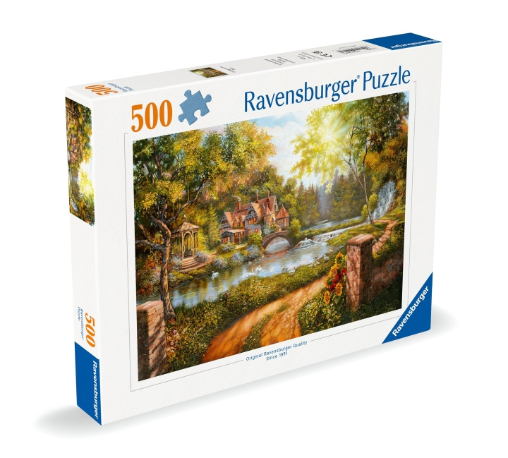 Ravensburger Puslespilshytte ved floden 500p (12000218) i gruppen LEGETØJ, BØRN & BABY / Legetøj / Puslespil hos TP E-commerce Nordic AB (C86416)