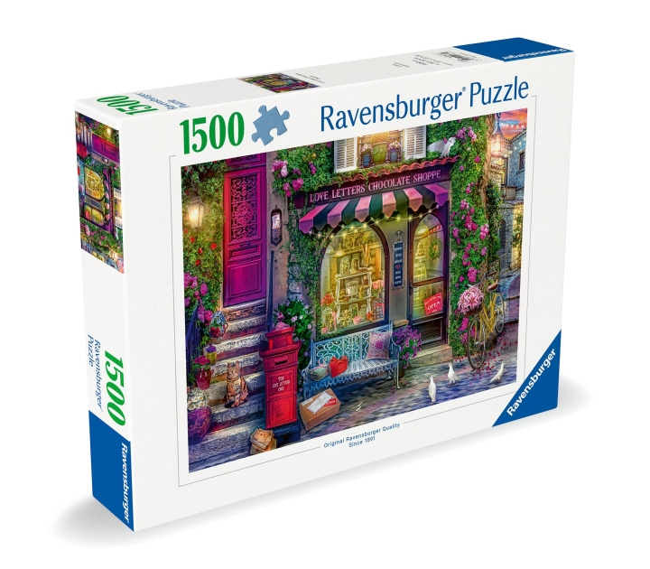 Ravensburger Puslespil Love Letters Chocolate Shop 1500p (12000737) i gruppen LEGETØJ, BØRN & BABY / Legetøj / Puslespil hos TP E-commerce Nordic AB (C86478)