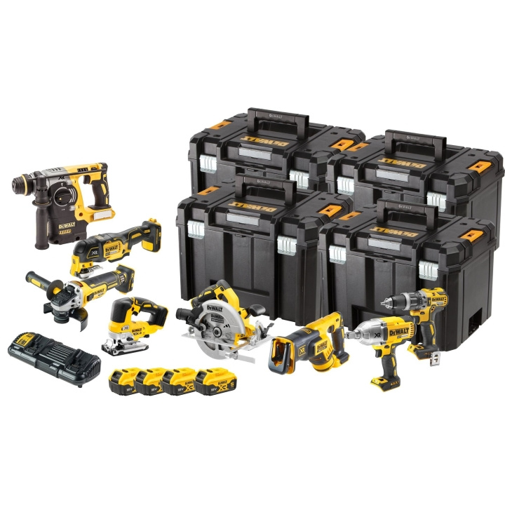 DeWALT DWDCK865P4T-QW 18V 8PAK 4X5AH, TSTAK i gruppen HJEM, HUS & HAVE / Værktøj / Boremaskiner hos TP E-commerce Nordic AB (C86572)