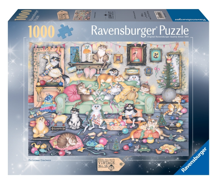 Ravensburger Puslespil Crazy Cats Christmas Crackers 1000p (12001244) i gruppen LEGETØJ, BØRN & BABY / Legetøj / Puslespil hos TP E-commerce Nordic AB (C86599)