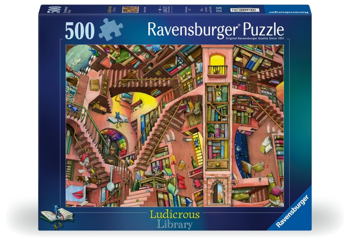 Ravensburger Puslespil Ludicrous Library 500p (12000681) i gruppen LEGETØJ, BØRN & BABY / Legetøj / Puslespil hos TP E-commerce Nordic AB (C86602)