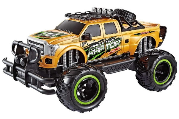 TEC-TOY Raptor R/C 1:12, 2,4GHz 7,4V Li-Ion - gul (471403) i gruppen LEGETØJ, BØRN & BABY / Radiostyrede / Radiostyrede biler hos TP E-commerce Nordic AB (C86632)