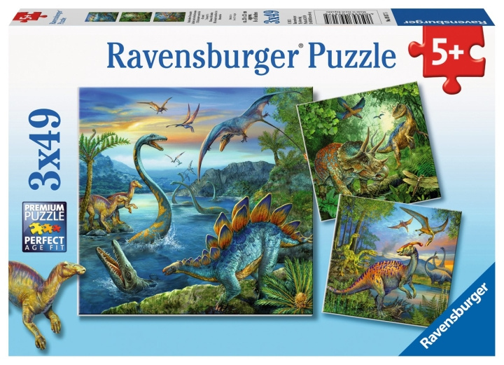 Ravensburger Dinosaur Facination 3x49p - 09317 i gruppen LEGETØJ, BØRN & BABY / Legetøj / Puslespil hos TP E-commerce Nordic AB (C86655)