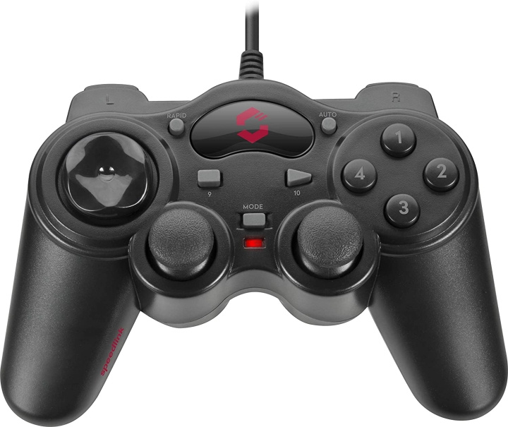 Speedlink Thunderstrike Gamepad - til pc, sort i gruppen HJEMMEELEKTRONIK / Spilkonsoller og tilbehør / Øvrige spil hos TP E-commerce Nordic AB (C86671)