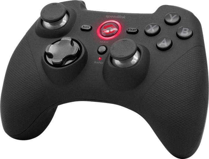 Speedlink Rait Gamepad - Trådløs - PC/PS3/Switch/OLED-gummi Sort i gruppen HJEMMEELEKTRONIK / Spilkonsoller og tilbehør / Nintendo Switch hos TP E-commerce Nordic AB (C86672)