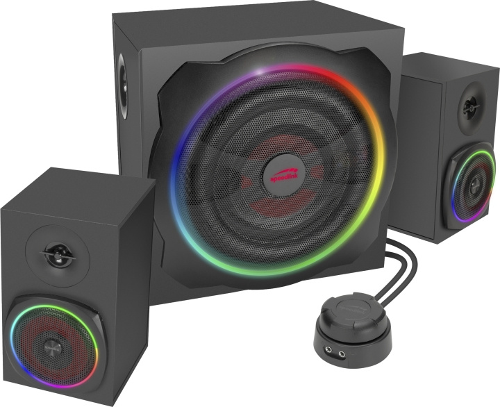 Speedlink Gravity RGB 2.1 højttalersystem i gruppen COMPUTERTILBEHØR / Computer Tilbehør / Højttalere hos TP E-commerce Nordic AB (C86677)