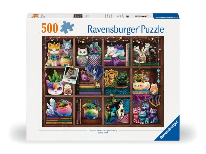 Ravensburger Puslespil Cubby Cats and Succulents 500p (12000874) i gruppen LEGETØJ, BØRN & BABY / Legetøj / Puslespil hos TP E-commerce Nordic AB (C86710)