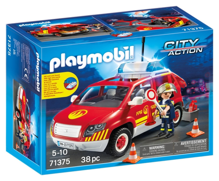 Playmobil Brandchefens bil med lys og lyd (71375) i gruppen LEGETØJ, BØRN & BABY / Legetøj / Legesæt hos TP E-commerce Nordic AB (C86724)