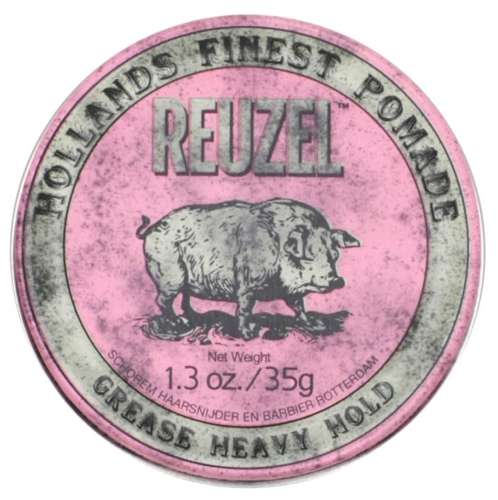 Reuzel Pink Heavy Hold Grease Pomade 35 ml i gruppen SKØNHED & HELSE / Hår og styling / Hår styling / Pomade hos TP E-commerce Nordic AB (C86778)