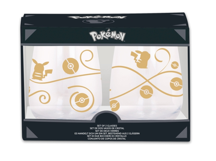 Pokémon Stor - Gift set of 2 Glasses - Pokémon (1056) i gruppen HJEM, HUS & HAVE / Køkkenredskaber / Vin & Drink Tilbehør hos TP E-commerce Nordic AB (C86784)