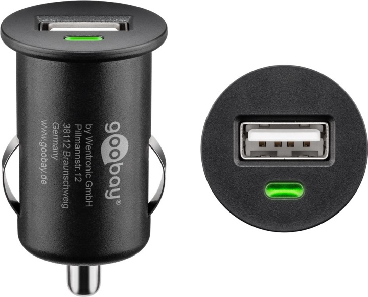 Goobay Biladdare (5 W) 5 W max. 1,0 A (12/24 V) 1x USB i gruppen SMARTPHONES & TABLETS / Opladere og kabler / Bilopladere / Bil oplader USB hos TP E-commerce Nordic AB (C86837)