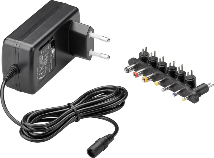 Goobay Universalnätdel (9 V - 24 V max. 24 W / 1,5 A) inkl. 7x DC-adaptrar i gruppen HJEM, HUS & HAVE / Elektricitet & Belysning / Netværksadaptere hos TP E-commerce Nordic AB (C86856)