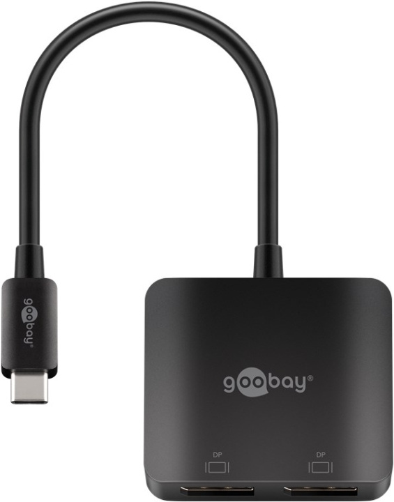 Goobay USB-C™-adapter till 2x DisplayPort™ utökar en USB-C™-port med två DisplayPort™-portar i gruppen COMPUTERTILBEHØR / Kabler og adaptere / DisplayPort / Adaptere hos TP E-commerce Nordic AB (C86869)