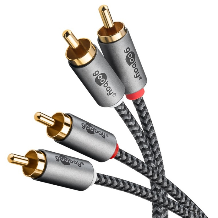 Goobay Stereo RCA-kabel, 1 m 2x RCA-kontakt (ljud vänster / höger) > 2x RCA-kontakt (ljud vänster / höger) i gruppen HJEMMEELEKTRONIK / Kabler og adaptere / RCA / Kabler hos TP E-commerce Nordic AB (C86894)