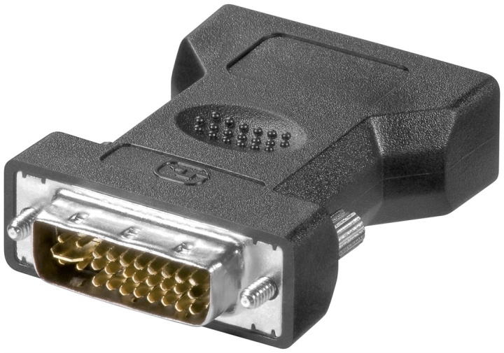 Goobay Analog DVI-I/VGA-adapter, Guldpläterad DVI-I plug Dual Link (24 + 5 stift) > VGA-uttag (15-pin) i gruppen COMPUTERTILBEHØR / Kabler og adaptere / DVI / Adaptere hos TP E-commerce Nordic AB (C86910)