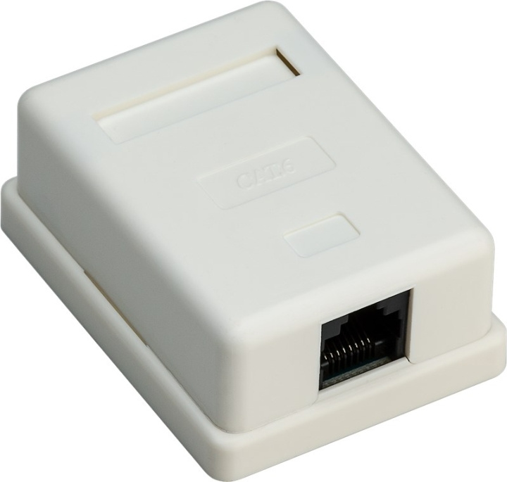 Goobay 1-port RJ45-kopplingsdosa, CAT 6, UTP, vit okapslad i gruppen COMPUTERTILBEHØR / Kabler og adaptere / Netværkskabler / Adaptere og samlemuffer hos TP E-commerce Nordic AB (C86920)