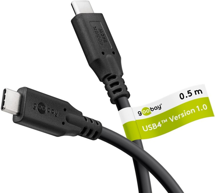 Goobay USB-C™-kabel, USB4™, 240 W, 40 Gbit/s, Power Delivery, 0,5 m USB-C™-kontakt > USB-C™-kontakt i gruppen COMPUTERTILBEHØR / Kabler og adaptere / USB / USB-C hos TP E-commerce Nordic AB (C86988)