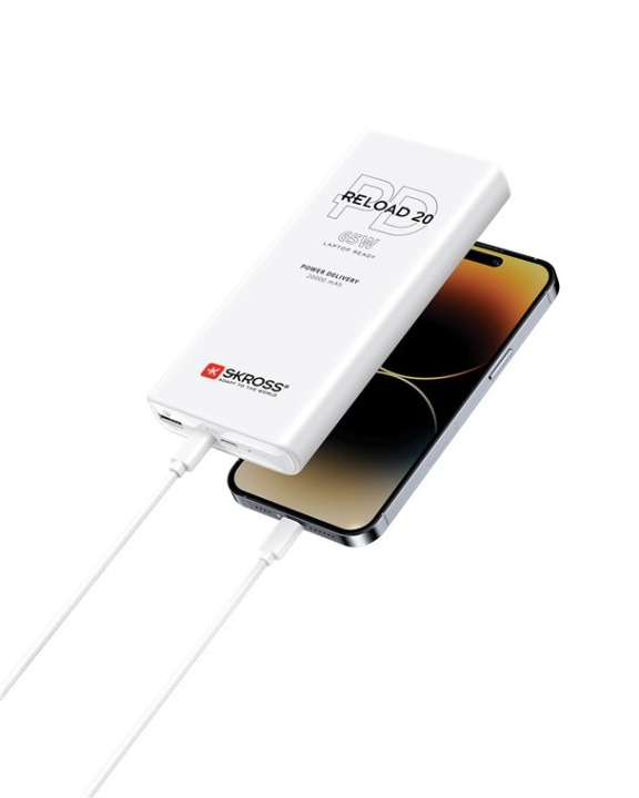 SKROSS Powerbank Reload 20 PD 65 W praktiskt extrabatteri med Power Delivery och Quick Charge för snabbladdning i gruppen SMARTPHONES & TABLETS / Opladere og kabler / Powerbanks hos TP E-commerce Nordic AB (C87020)