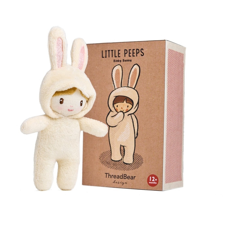 ThreadBear Little Peeps - Binky Bunny dukke 13,5 cm - (TB4111) i gruppen LEGETØJ, BØRN & BABY / Legetøj / Docks og tilbehør hos TP E-commerce Nordic AB (C87208)