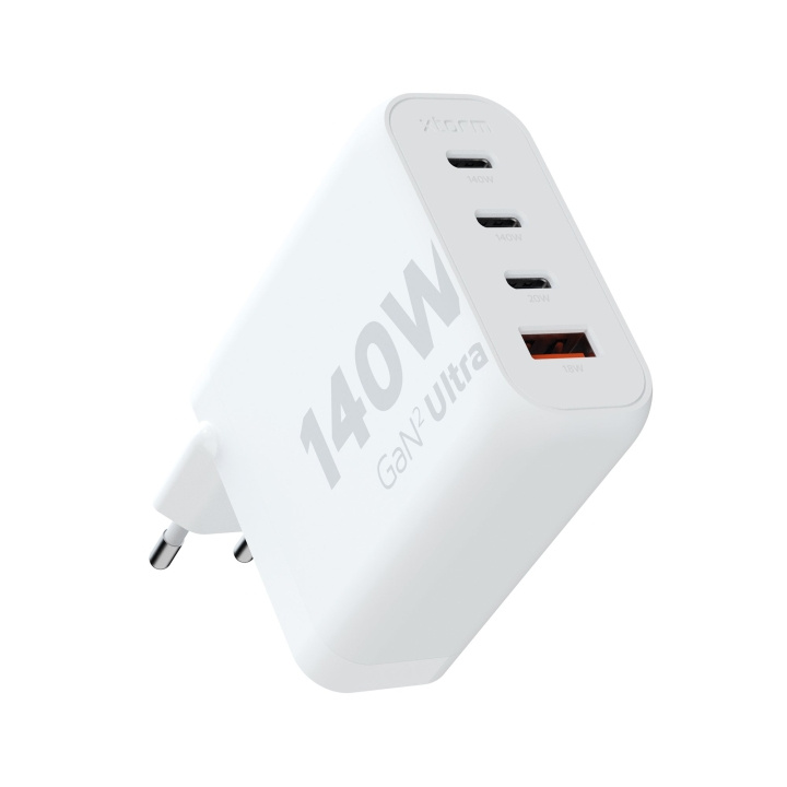 Xtorm 140W GaN2 Ultra Home Charger 3xUSB-C/USB-A Hvid i gruppen SMARTPHONES & TABLETS / Opladere og kabler / Vægoplader hos TP E-commerce Nordic AB (C87236)