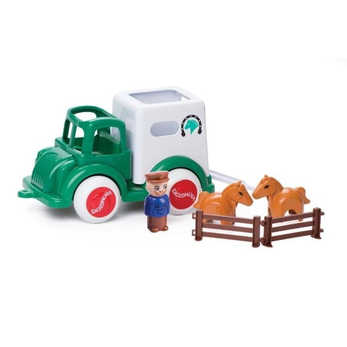 Viking Toys Jumbo Hestetransport M/1 person +2 heste + hegn (130007) i gruppen LEGETØJ, BØRN & BABY / Legetøj / Legetøjsbiler hos TP E-commerce Nordic AB (C87331)