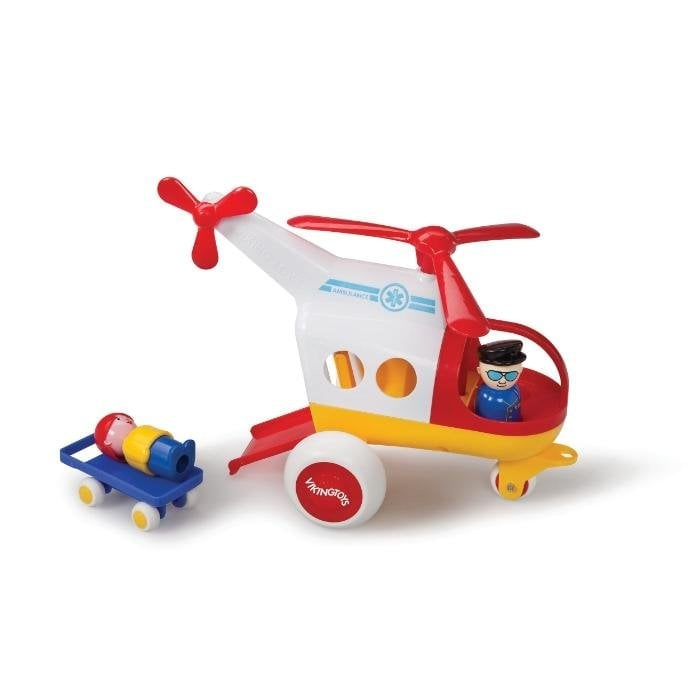 Viking Toys Jumbo-ambulancehelikopter m/2 pers (130010) i gruppen LEGETØJ, BØRN & BABY / Legetøj / Legetøjsbiler hos TP E-commerce Nordic AB (C87332)