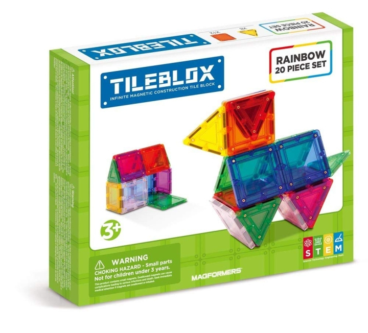 Tileblox Regnbue - sæt med 20 dele (3201) i gruppen LEGETØJ, BØRN & BABY / Legetøj / Bygge legesager / Klodser hos TP E-commerce Nordic AB (C87387)