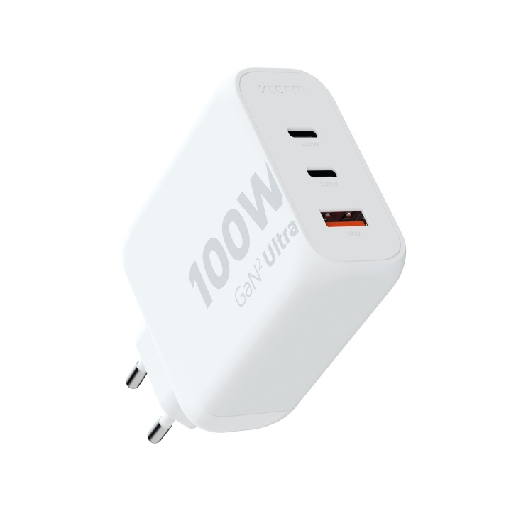 Xtorm 100W GaN2 Ultra Home Charger 2xUSB-C/USB-A Hvid i gruppen SMARTPHONES & TABLETS / Opladere og kabler / Vægoplader hos TP E-commerce Nordic AB (C87389)