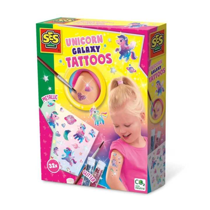 SES Creative Tatoveringer - Unicorn Galaxy - (S14764) i gruppen LEGETØJ, BØRN & BABY / Legetøj / Hobbyartikler hos TP E-commerce Nordic AB (C87588)