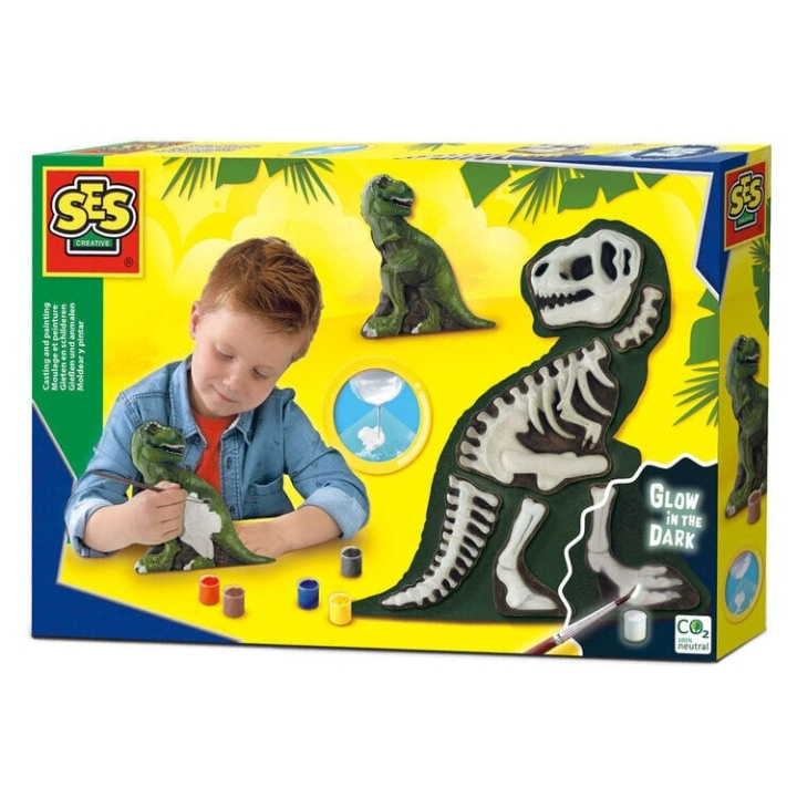 SES Creative Støbning og maling - T-Rex med skelet - (S14206) i gruppen LEGETØJ, BØRN & BABY / Legetøj / Hobbyartikler hos TP E-commerce Nordic AB (C87716)