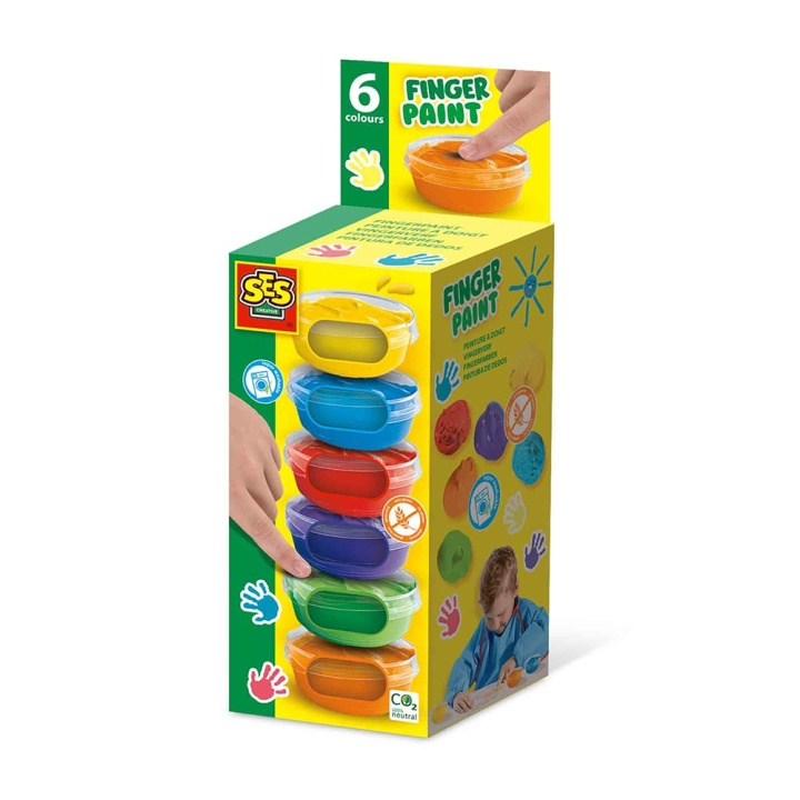 SES Creative Fingermaling 6x45ml - (S00398) i gruppen LEGETØJ, BØRN & BABY / Legetøj / Tegne og tælle hos TP E-commerce Nordic AB (C87919)