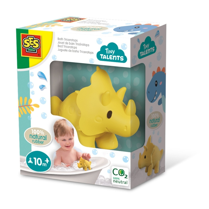 SES Creative Badetid - Triceratops - naturgummi - (S13212) i gruppen LEGETØJ, BØRN & BABY / Pleje, sundhed og hygiejne / Bad hos TP E-commerce Nordic AB (C87935)